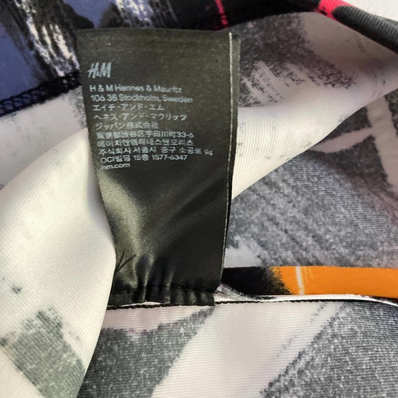 H&M Women's‎ Small Shift DRESS Sleeveless Abstract Print Multi Color Paint Brush - Picture 12 of 12